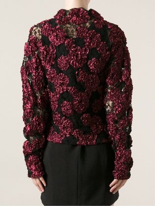 Krizia Pre-Owned Appliqué Floral Lace Jacket