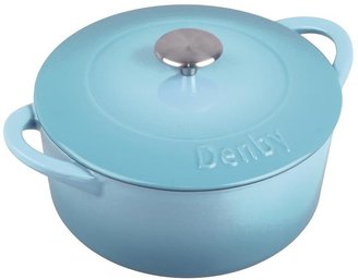 Denby Azure Cast Iron 22 cm Round Casserole Dish