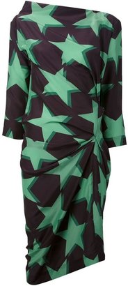 Vivienne Westwood star printed ruched waist dress