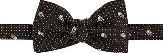 Alexander McQueen Black Skull & Polka Dot Bow-Tie