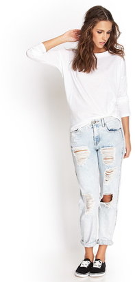 Forever 21 Heathered Dropped Shoulder Top