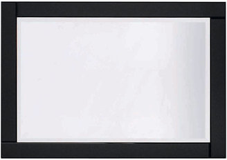 Living Large Glass Bevelled Wall Mirror - Black.
