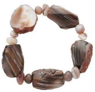 Betty Jackson Semi precious mixed brown stone stretch bracelet