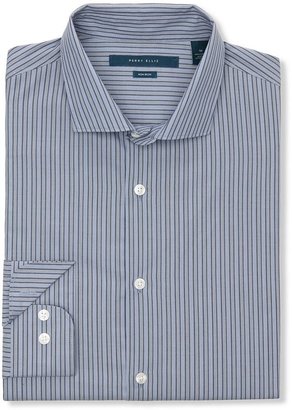 Perry Ellis Striped Non-Iron Slim-Fit Shirt