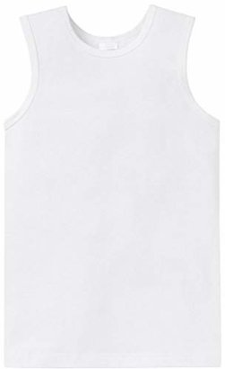 Schiesser Boy's Vest White White (100 White) (Brand size : 12-13Y)