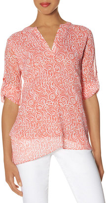 The Limited Outback Red® Asymmetrical Printed Top