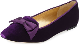 Kate Spade audrina velvet smoking slipper, viola