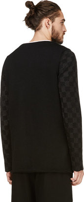 Comme des Garcons Homme Plus Black Knit Cut-Out & Textured Sweater