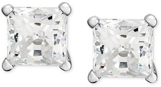 Near Colorless Princess-Cut Diamond Stud Earrings in 14k White Gold (1/3 ct. t.w.)