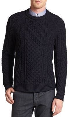 Theory Merino Wool Cable-Knit Sweater