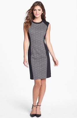 Calvin Klein Colorblock Print Ponte Knit Dress (Online Only)