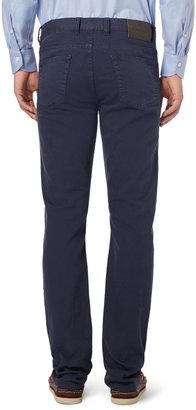 Canali Regular-Fit Garment-Dyed Stretch-Cotton Jeans