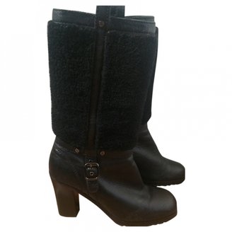 Celine Black Leather Ankle boots