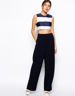 ASOS Trousers With High Waist In Wide Leg