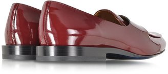 Jil Sander Burgundy Patent Leather Loafer