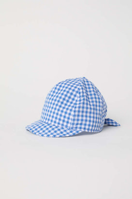 H&M Cotton Cap - Blue/checked - Kids