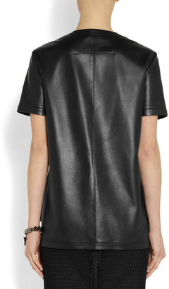 Givenchy Top with front zip in black leather