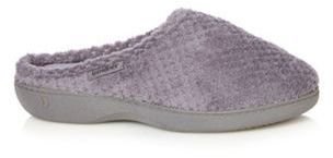 totes Grey textured knit mule slippers