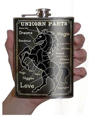 Trixie & Milo Unicorn Parts Flask