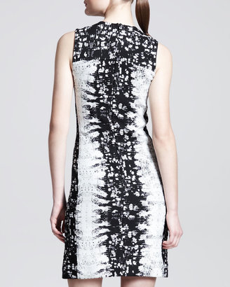 Reed Krakoff Paneled Abstract-Print Sheath Dress