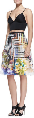 Clover Canyon Laser-Cut Floral Maze Skirt