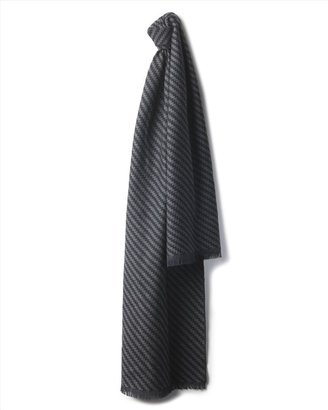 Jaeger Wool-Silk Staggered Line Scarf