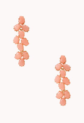 Forever 21 floral cascade drop earrings