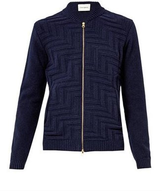 Oliver Spencer Zigzag-knit zip-front sweater