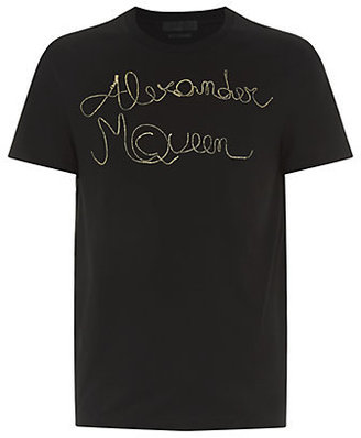 Alexander McQueen Zip-Print Logo T-Shirt