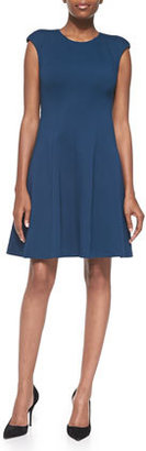 Rebecca Taylor Caley Cap-Sleeve Fit-and-Flare Dress