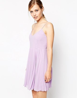 ASOS COLLECTION Cami Mini Pleated Dress