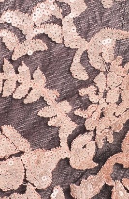 Tadashi Shoji Illusion Neck Sequin Lace Sheath Dress (Plus Size)