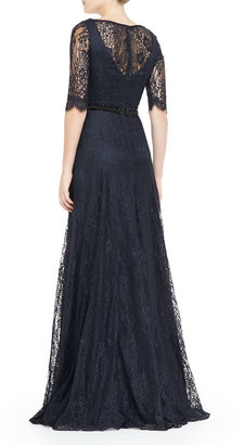 O'Neill Theia by Don Lace Elbow-Sleeve Gown