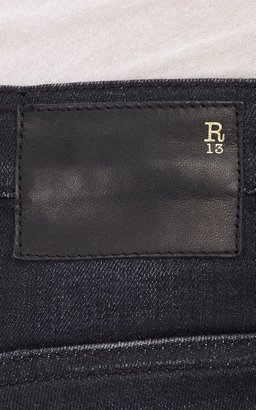 R 13 High Rise Jeans-Black
