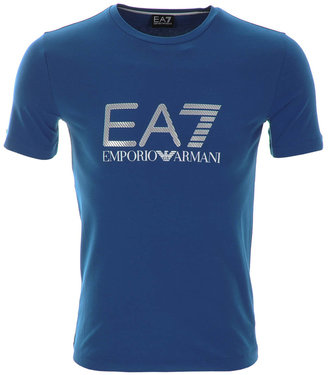 Emporio Armani EA7 Train Graphic T Shirt Blue