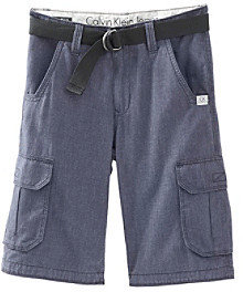 Calvin Klein Boys' 8-20 Dark Denim Cargo Shorts