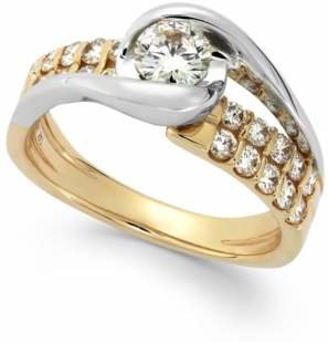 Sirena Diamond Two-Row Engagement Ring in 14k Gold (7/8 ct. t.w.)