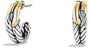 David Yurman Labyrinth Single-Loop Earrings with Gold