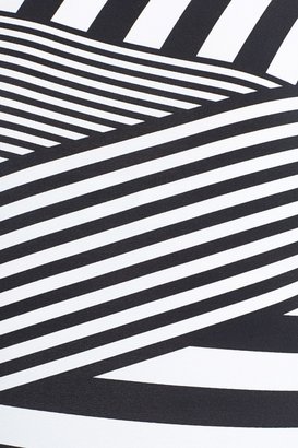 Calvin Klein Asymmetric Stripe Matte Jersey Sheath Dress (Plus Size)