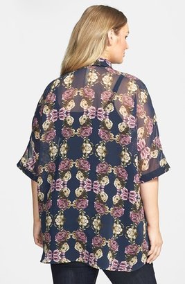 Bellatrix Floral Print Tunic Shirt (Plus Size)