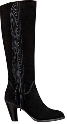GUESS Migal Suede Upper Fringe Boots