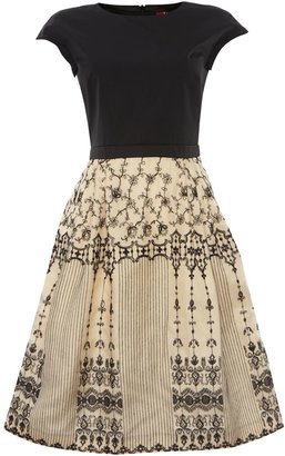 Max Mara Studio Patner a line dress with lace skirt