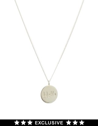 Laura Lee Jewellery Exclusive For ASOS Hello Necklace
