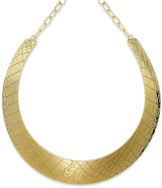 INC International Concepts Necklace, 12k Gold Plated Collar Necklace