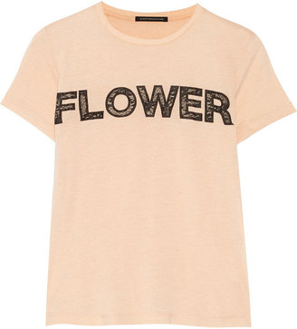 Christopher Kane Flower printed cotton-blend T-shirt