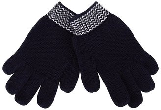 Petit Bateau Navy Knitted Gloves