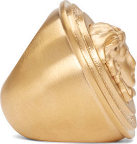 Versace Gold Medusa Stamp Ring