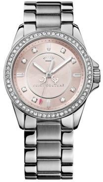 Juicy Couture Ladies stainless steel crystal bezel bracelet watch