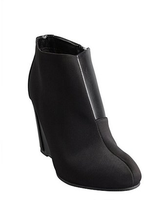 Charles by Charles David black leather and nylon 'Canzona' wedge ankle boots