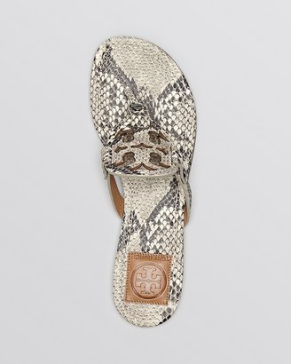 Tory Burch Flat Sandals - Miller Roccia Snake Print
